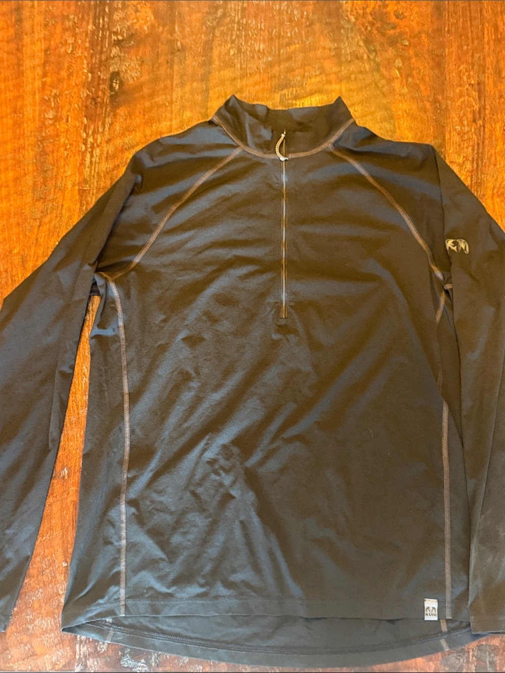 KUIU Men's Black Long-Sleeve Half-Zip Performance Shirt Jacket